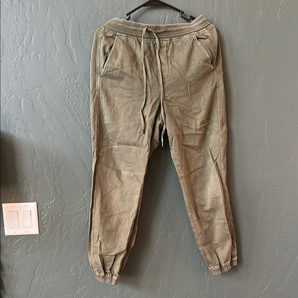 Womens Pull-On Olive Jogger Pants